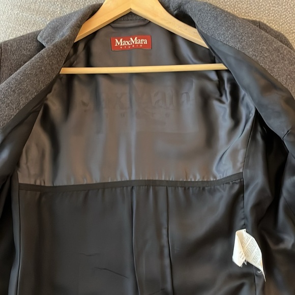 Max Mara 100% wool dark grey coat Size 10 - Picture 7 of 7